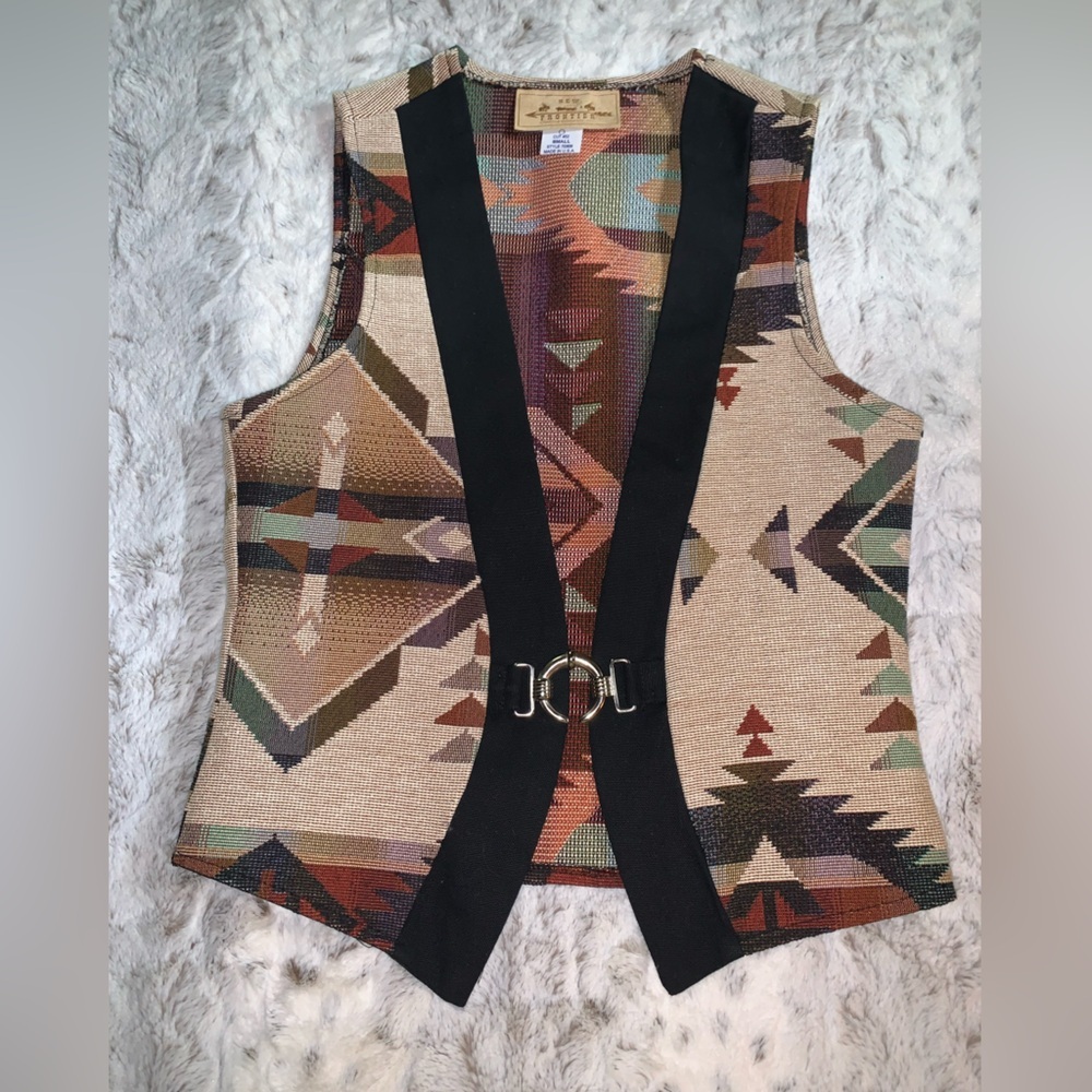 Vintage New Frontier Southwestern Tapestry Vest - Picture 1 of 7